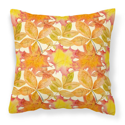 Middleburgh Fall Leaves Outdoor Throw Orange LeafLeaves Linen CushionPillow